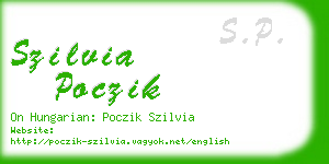 szilvia poczik business card